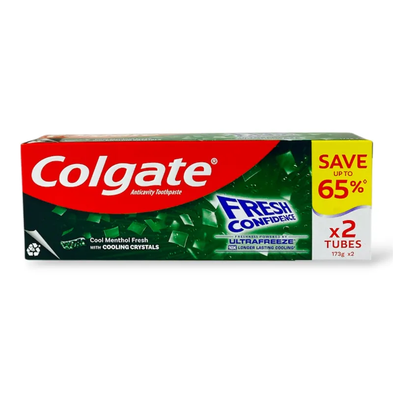 Colgate Fresh Confidence Menthol Fresh Toothpaste 173g Twin Pack