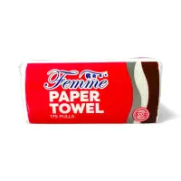 Femme Interfolded Paper Towel 175 Pulls 1-Ply 30gsm 100% Virgin Pulp - View 2