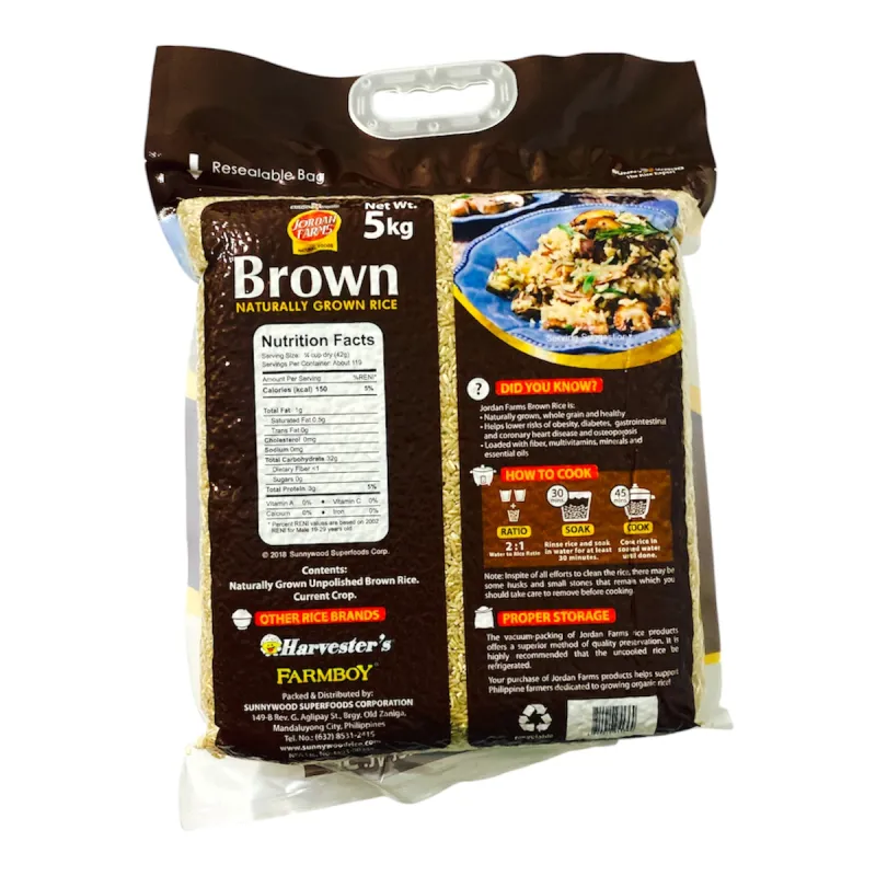 Jordan Farms Brown Rice 5kg - Naturally Grown Rice
