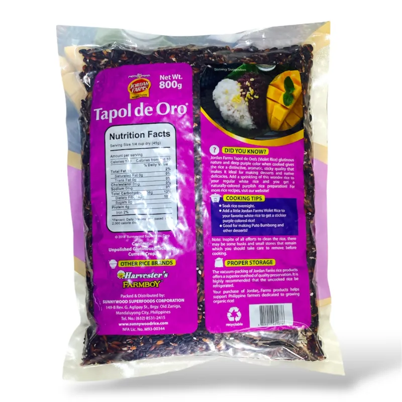 Jordan Farms Tapol De Oro 800g