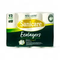 Sanicare Ecolayers Bathroom Tissue 12 Rolls 600 Sheets 3-Ply - View 2