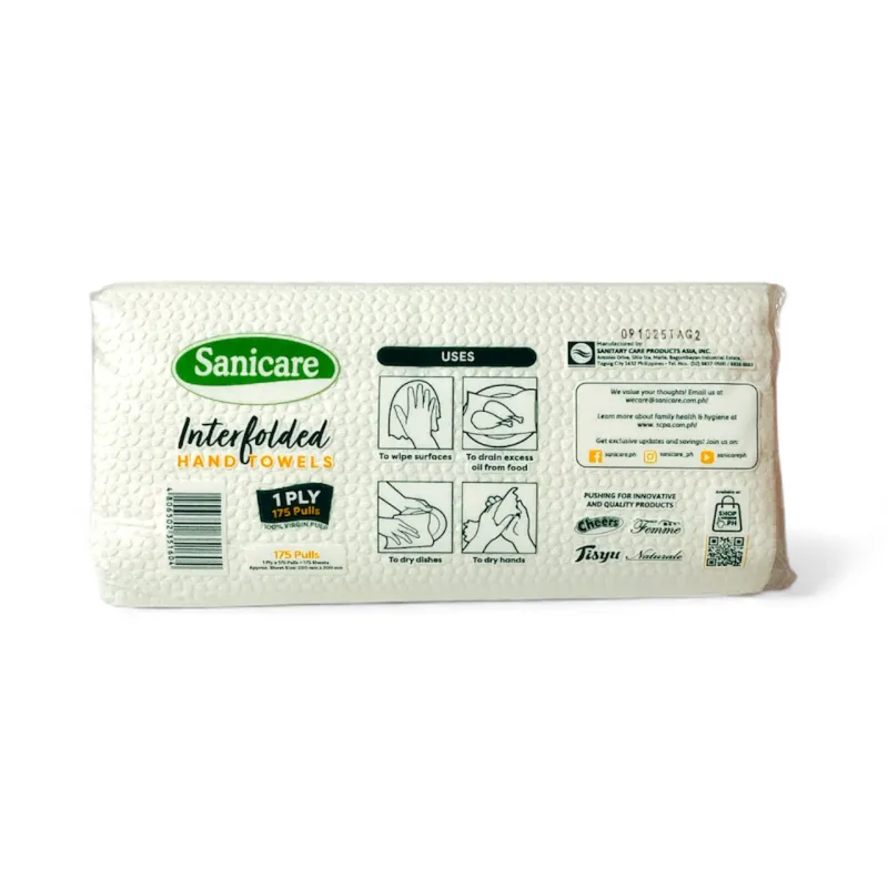Sanicare Interfolded Hand Towel 1-Ply 175 Pulls – Soft & Absorbent