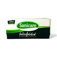 Sanicare Interfolded Hand Towel 1-Ply 175 Pulls – Soft & Absorbent - View 2