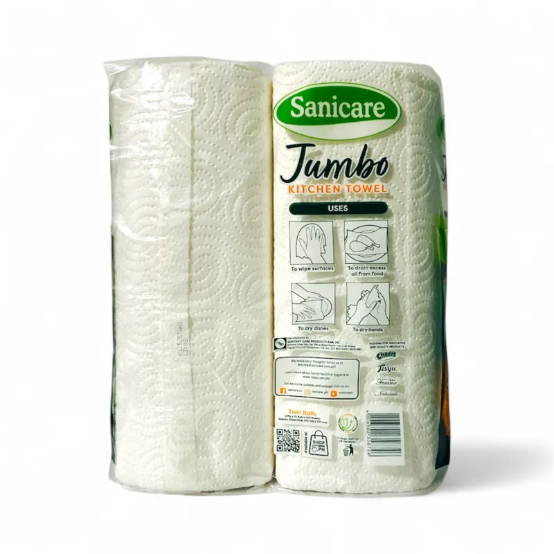 Sanicare Jumbo Kitchen Towel Twin Rolls 2-Ply 70 Pulls