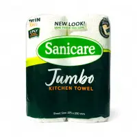 Sanicare Jumbo Kitchen Towel Twin Rolls 2-Ply 70 Pulls