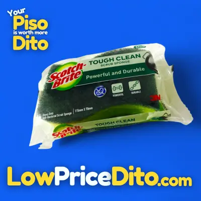 Scotch-Brite Tough Clean Anti-Bacteria Scrub Sponge 115mm x 70mm