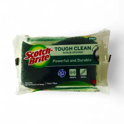 Image of Scotch-Brite Tough Clean Anti-Bacteria Scrub Sponge 115mm x 70mm
