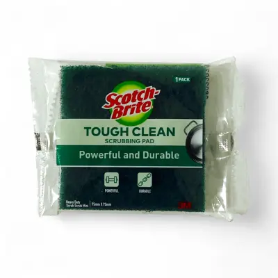 Image of Scotch-Brite Tough Clean Mini Scrubbing Pad | Heavy Duty | 75mm x 75mm