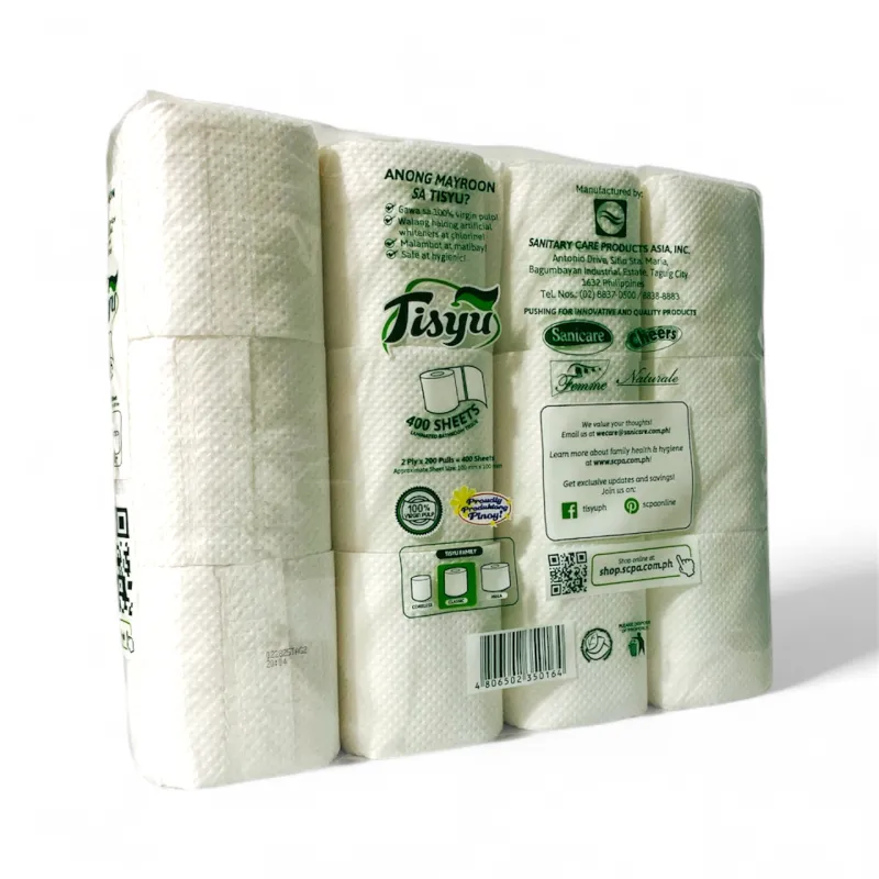 Tisyu Bathroom Tissue Classic 12 Rolls 2-Ply 400 Sheets