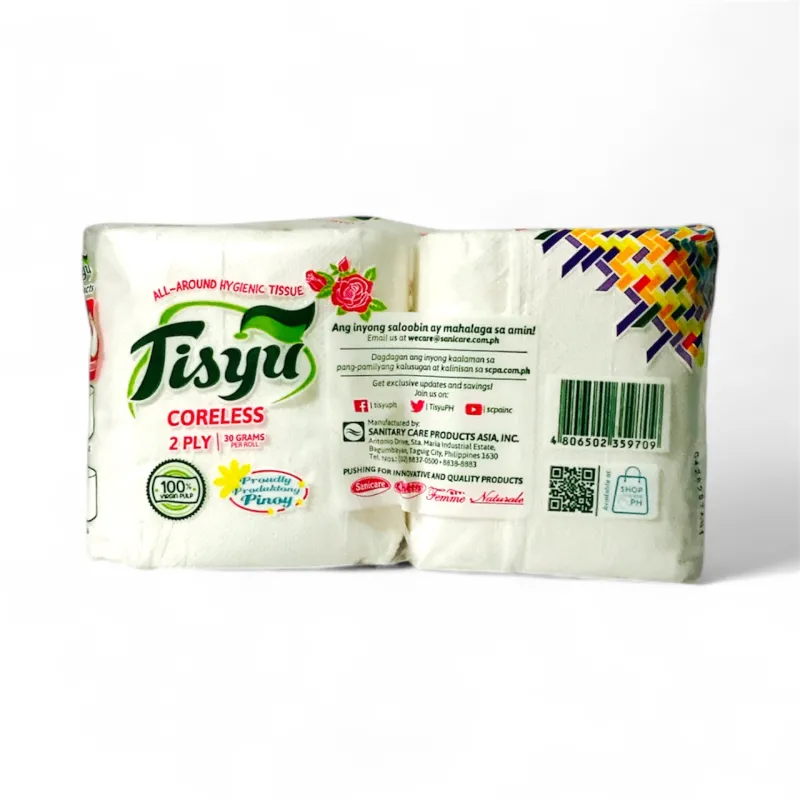Tisyu Coreless Bathroom Tissue 2-Ply Twin Pack - Soft & Hygienic